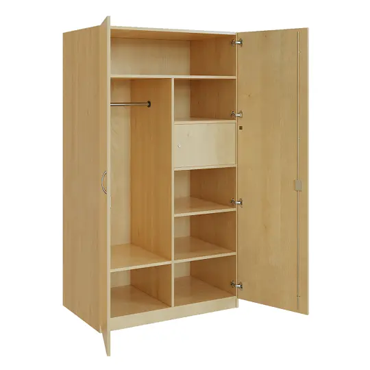 Q 26-100 skříň šatní, 2-dvéřová, 1000x600x1800mm, javor horský